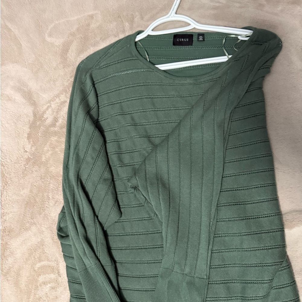 Cyrus Forest Green Knit Top